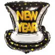 xx balon foliowy kapelusz happy new year czarny