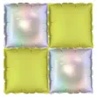 xx balon foliowy kurtyna dwustronna kwadrat holograficzno neonowy zolty 35 x 35 cm 1 op 4 szt