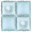 xx balon foliowy kurtyna dwustronna kwadrat mglisty niebieski 35 x 35 cm 1 op 4 szt