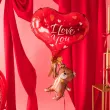 xx balon foliowy mis z sercem napis i love you 4