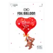 xx balon foliowy mis z sercem napis i love you 4