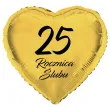 xx balon foliowy serce 25 rocznica slubu zloty 18 hrt