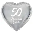 xx balon foliowy serce 50 rocznica slubu srebrny 18 hrt