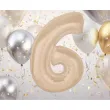 xx balon foliowy smart cyfra 6 matowa latte 92 cm