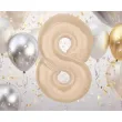 xx balon foliowy smart cyfra 8 matowa latte 92 cm
