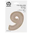 xx balon foliowy smart cyfra 9 matowa latte 92 cm