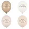 xx balony 30 cm happy birthday mix bezowy 1 op 50 szt