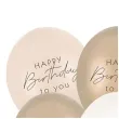 xx balony 30 cm happy birthday mix bezowy 1 op 6 szt