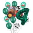 xx balony 4 urodziny czerwony traktor