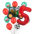 xx balony 5 urodziny zielony traktor