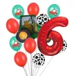 xx balony 6 urodziny zielony traktor