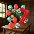 xx balony 7 urodziny zielony traktor