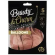 xx balony beauty charm platynowe rozowo zlote 18 5 szt