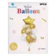 xx balony lateksowe 9 szt zloty mix
