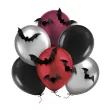 xx balony nietoperze halloween 12cali 6 szt zestaw diy