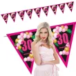 xx baner flagi 30 urodziny roz baloniki