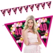 xx baner flagi 40 urodziny roz baloniki