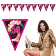 xx baner flagi 50 urodziny roz baloniki