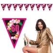 xx baner flagi 60 urodziny roz baloniki