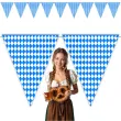 xx baner flagi oktoberfest niebieska krata