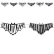xx baner halloween nietoperz szaro czarny