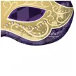 xx bfk balon foliowy helowy mardi gras mask