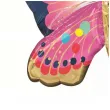 xx bfk balon foliowy helowy vibrant pink satin butterfly flutters