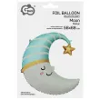 xx bfk balon foliowy ksiezyc niebieska czapeczka 56x68 cm