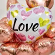 xx bfk balon ibrex hel serce 25 white love pink gold hearts packed