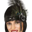 xx black sequins headband with feathers