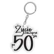 xx brelok zycie zaczyna sie po 50 czarny