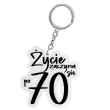 xx brelok zycie zaczyna sie po 70 czarny