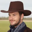 xx brown synthetic leather cowboy hat
