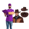 xx brown synthetic leather cowboy hat
