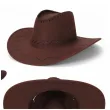 xx brown synthetic leather cowboy hat
