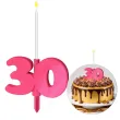 xx cyfra pod swieczke na tort liczba 30 rozowa