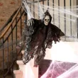 xx dekoracja halloween wiszacy duch szkielet czarny