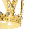 xx dekoracja na tort korona zlota ze srebrnymi krysztalkami 3 cm