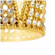 xx dekoracja na tort korona zlota ze srebrnymi krysztalkami 7 cm