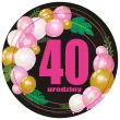 xx podkladki pap 40 urodziny roz baloniki