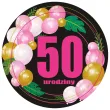 xx podkladki pap 50 urodziny roz baloniki