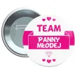 xx przypinka team panny mlodej biala