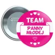 xx przypinka team panny mlodej rozowa