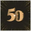 xx serwetki papierowe 50th 3d birthday 33 x 33 cm 20 szt