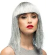 xx stap peruka srebrna z grzywka