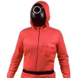 xx stdo stroj gra w kolory czerwony kolko kombinezon z kapturem pasek maska rozm 56