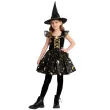 xx stdz zestaw dla dzieci czarna czarownica sukienka kapelusz rozm 120 130 cm