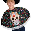 xx stdz zestaw dla dzieci dia de los muertos ponczo kapelusz rozm 120 130 cm