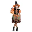 xx stdz zestaw dla dzieci dyniowa czarownica sukienka kapelusz pasek kolnierz rozm 110 120