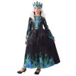 xx stdz zestaw dla dzieci krolowa kosciotrup sukienka korona rozm 130 140 cm